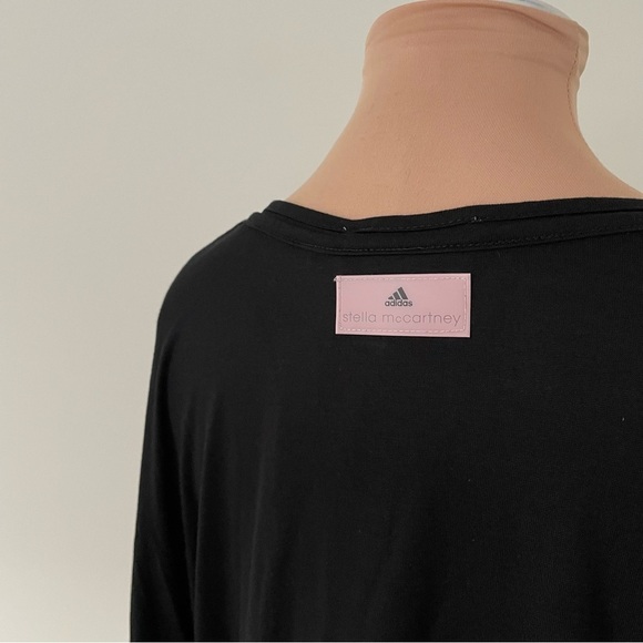 Adidas x Stella McCartney Yoga Striped Tee Viscose Batwing Top Z01476 NWT Size M - Picture 9 of 12
